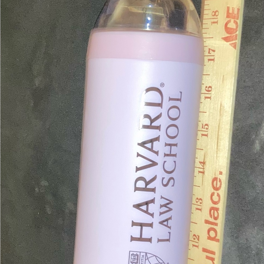 Harvard Law water bottle